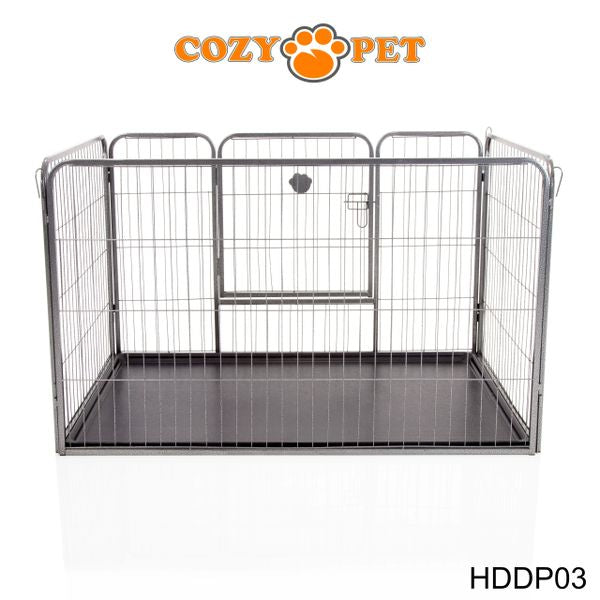 Heavy Duty Playpen with ABS Tray 75.5cm Tall by Cozy Pet Model HDDP03