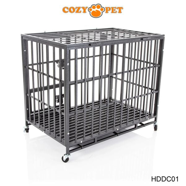 Heavy Duty Dog Cage 36" M By Cozy Pet Steel Crate Vet Groomers Commercial Use Kennel HDDC01