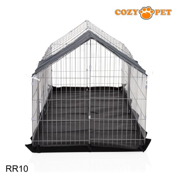 Rabbit Run with Floor and Sunshade by Cozy Pet Rectangular 1.8m Long Model RR10 + Floor