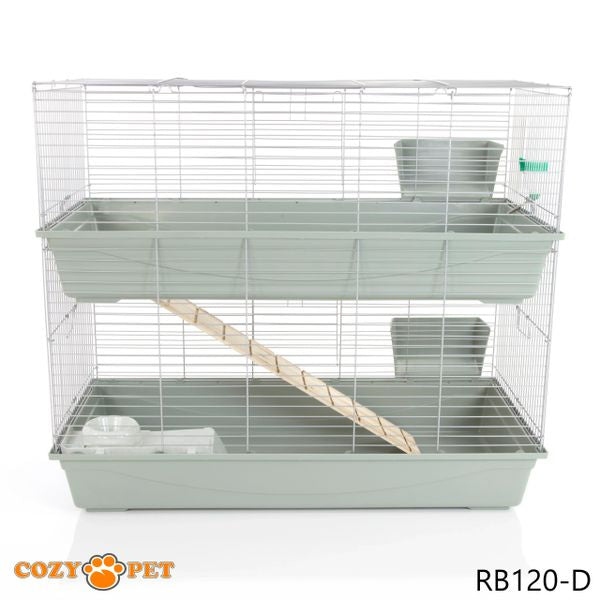 Rabbit Guinea Pig Indoor Cage 2-Tier by Cozy Pet 120cm for Rat, Chinchilla, Small Animals Hutch Model: RB120-D