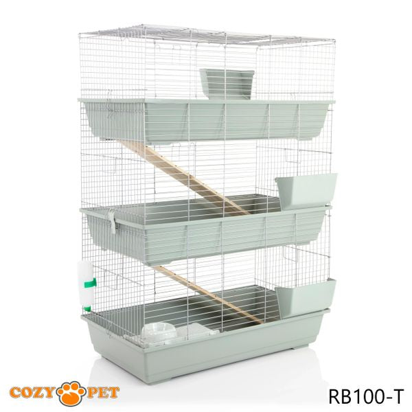 Rabbit Guinea Pig Indoor Cage 3-Tier by Cozy Pet 100cm for Rat, Chinchilla, Small Animals Hutch Model: RB100-T