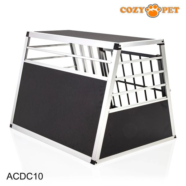 Aluminium Car Dog Cage by Cozy Pet Travel Puppy Crate Pet Carrier Transport NEW ACDC10 - RET - Customer Return 45% Discount.