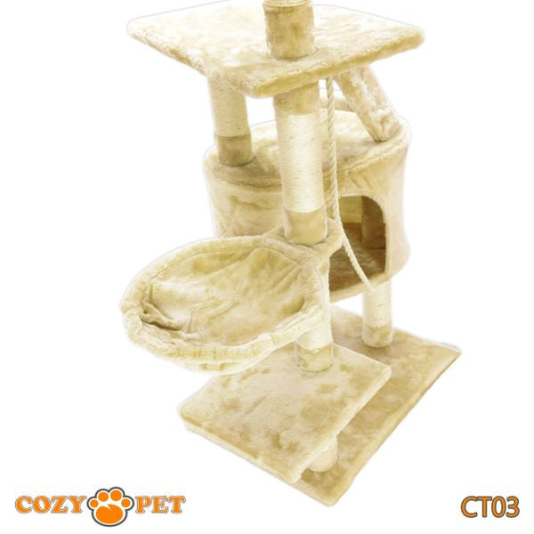 Cat Tree by Cozy Pet Deluxe Multi Level Cat Tree in Beige - CT03-Beige