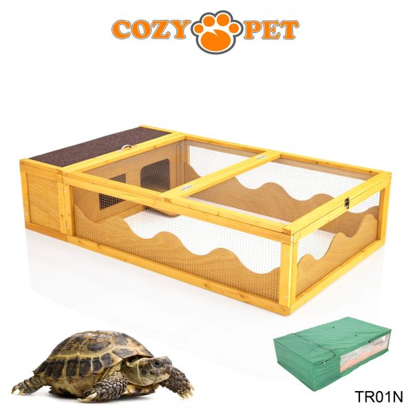 Tortoise Run with Cover by Cozy Pet Guinea Pig, Hedgehog, Rabbit Run - Natural - TR01N + TR01C