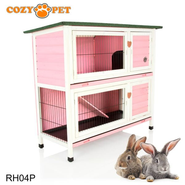 Rabbit Hutch 4ft by Cozy Pet - Pink - RH04P