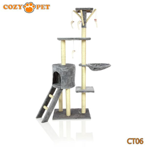 Cat Tree by Cozy Pet Deluxe Multi Level Cat Tree - CT06-Light Grey