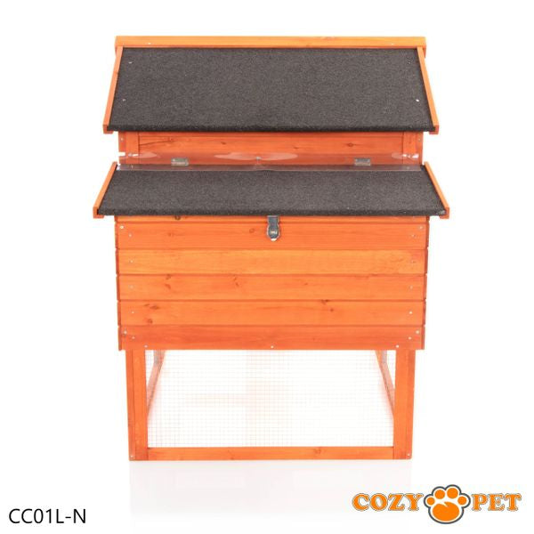 Chicken Coop, New L Size, by Cozy Pet Poultry Hen House Rabbit Hutch Model CC01L-N