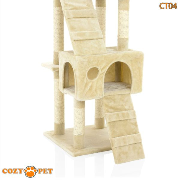 Cat Tree by Cozy Pet Large Deluxe Multi Level Cat Tree - CT04-Beige