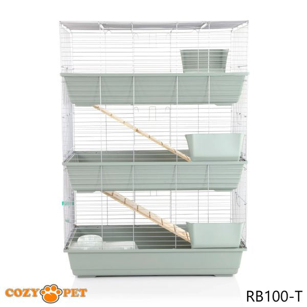 Rabbit Guinea Pig Indoor Cage 3-Tier by Cozy Pet 100cm for Rat, Chinchilla, Small Animals Hutch Model: RB100-T