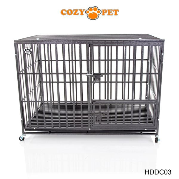 Heavy Duty Dog Cage 49" XL By Cozy Pet Steel Crate Vet Groomers Commercial Use Kennel HDDC03