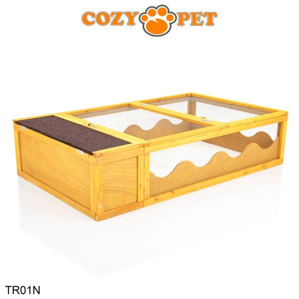 Tortoise Run with Cover by Cozy Pet Guinea Pig, Hedgehog, Rabbit Run - Natural - TR01N + TR01C