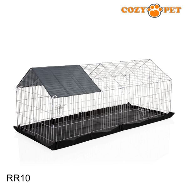 Rabbit Run with Floor and Sunshade by Cozy Pet Rectangular 1.8m Long Model RR10 + Floor