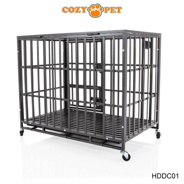 Heavy Duty Dog Cage 36" M By Cozy Pet Steel Crate Vet Groomers Commercial Use Kennel HDDC01