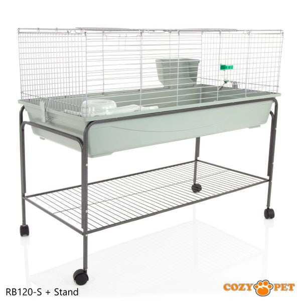 Rabbit Guinea Pig Indoor Cage with Stand by Cozy Pet 120cm for Rat, Chinchilla, Small Animals Hutch Model: RB120-S + RB120-ST