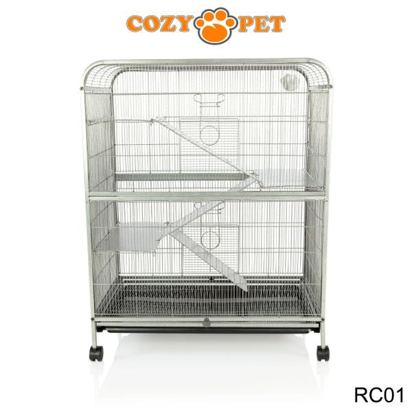 Rodent Cage for Rat, Chinchilla, Degu, Ferret by Cozy Pet 9mm Narrow Bar Spacing Model RC01