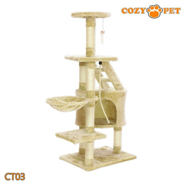 Cat Tree by Cozy Pet Deluxe Multi Level Cat Tree in Beige - CT03-Beige