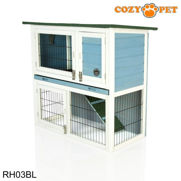 Rabbit Hutch 3ft by Cozy Pet - Blue - RH03BL