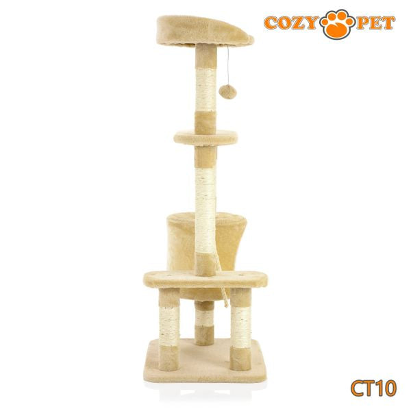 Cat Tree by Cozy Pet Deluxe Multi Level Cat Tree in Beige - CT10-Beige