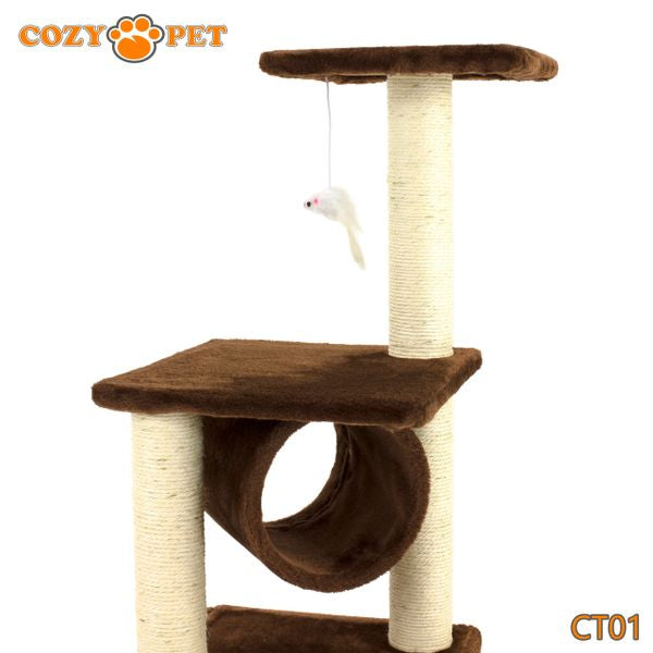 Cat Tree by Cozy Pet Deluxe Multi Level Cat Tree in Chocolate - CT01-Choc