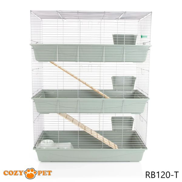 Rabbit Guinea Pig Indoor Cage 3-Tier by Cozy Pet 120cm for Rat, Chinchilla, Small Animals Hutch Model: RB120-T