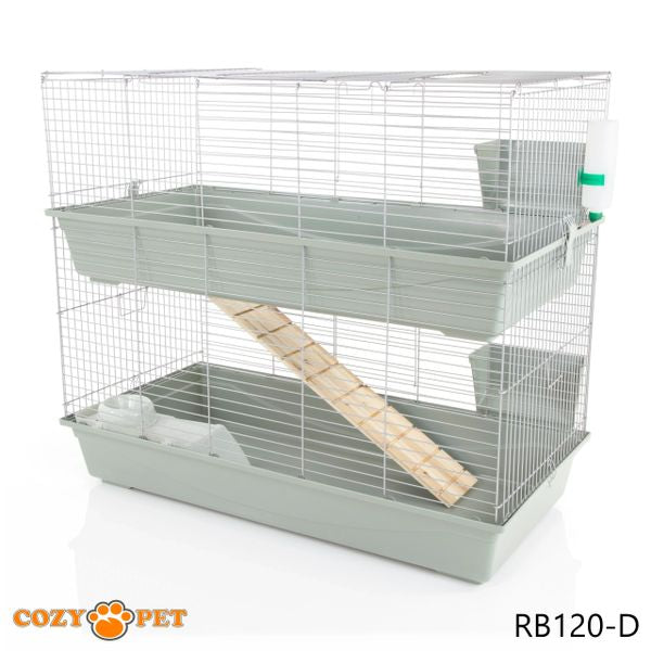 Rabbit Guinea Pig Indoor Cage 2-Tier by Cozy Pet 120cm for Rat, Chinchilla, Small Animals Hutch Model: RB120-D