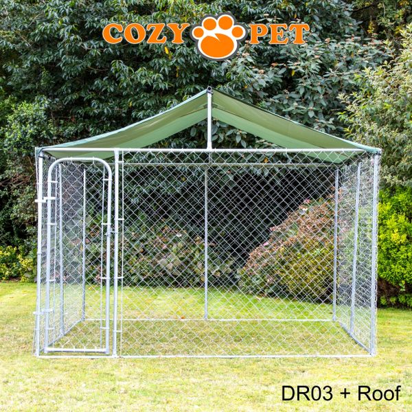 Dog Run by Cozy Pet with Roof 10ft x 10ft Model DR03 + Roof