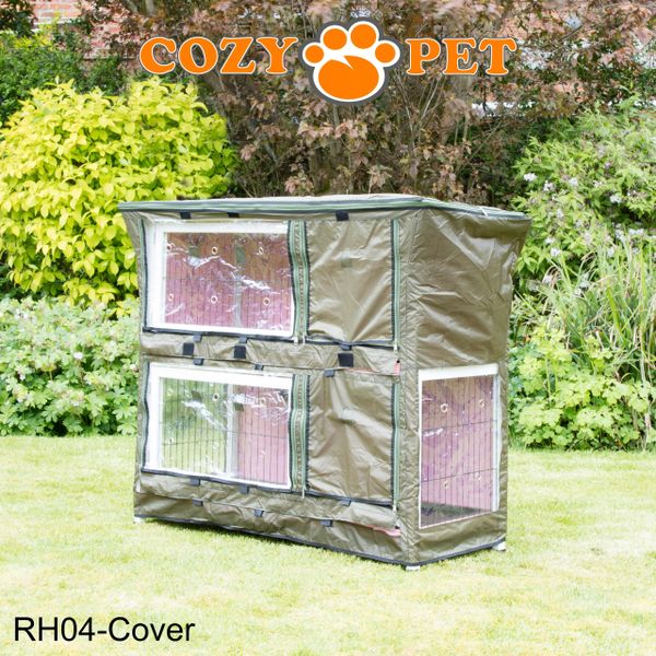 Rabbit Hutch 4ft by Cozy Pet with Cover - Natural - RH04N + RH04C