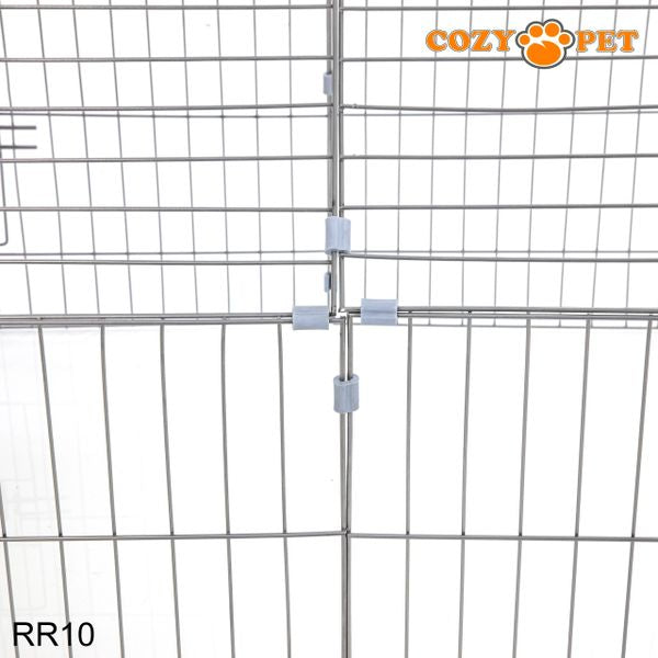 Rabbit Run with Pitched Roof and Sunshade Rectangular 1.8m Long by Cozy Pet Model RR10