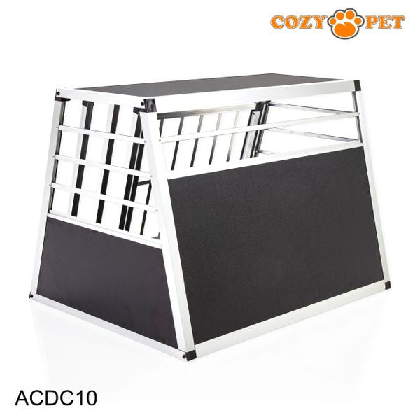 Aluminium Car Dog Cage by Cozy Pet Travel Puppy Crate Pet Carrier Transport NEW ACDC10 - RET - Customer Return 45% Discount.