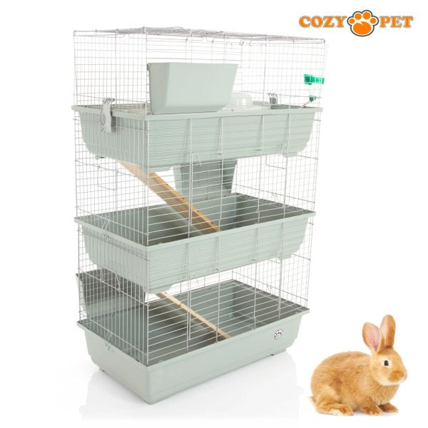 Rabbit Guinea Pig Indoor Cage 3-Tier by Cozy Pet 80cm for Rat, Chinchilla, Small Animals Hutch Model: RB80-T