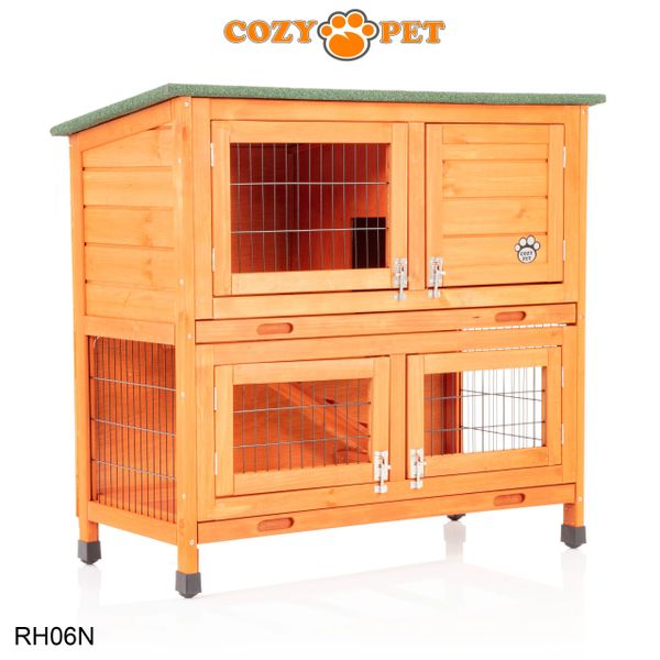 Rabbit Hutch 3ft with Cover by Cozy Pet - Natural - RH06N + RH06C