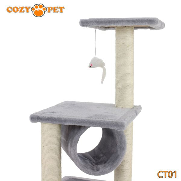 Cat Tree by Cozy Pet Deluxe Multi Level Cat Tree in Grey - CT01-Grey