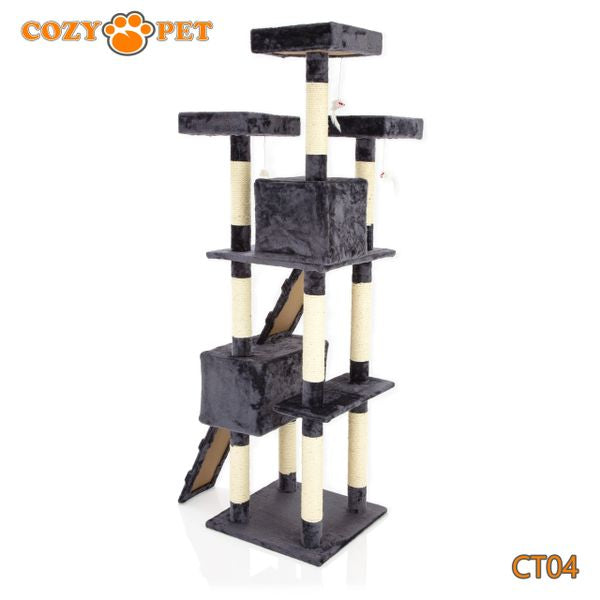 Cat Tree by Cozy Pet Large Deluxe Multi Level Cat Tree - CT04-Dark Grey