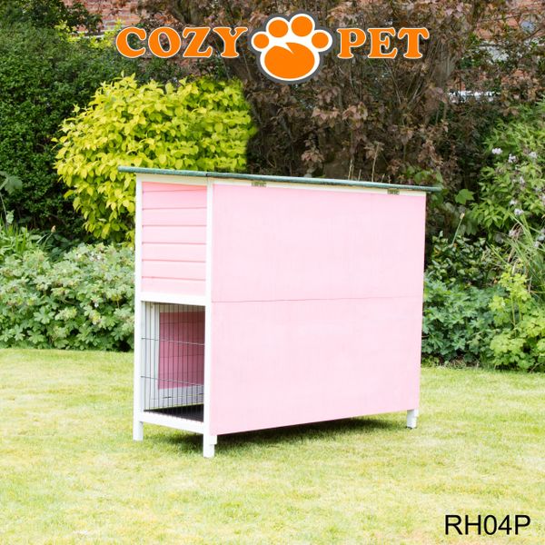 Rabbit Hutch 4ft by Cozy Pet - Pink - RH04P