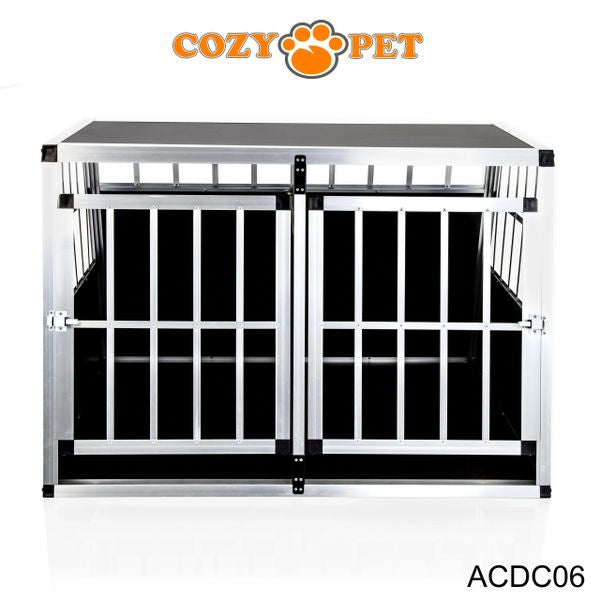 Aluminium Car Dog Cage by Cozy Pet Travel Puppy Crate Pet Carrier Transport ACDC06 - RET - Customer Return 45% Discount.