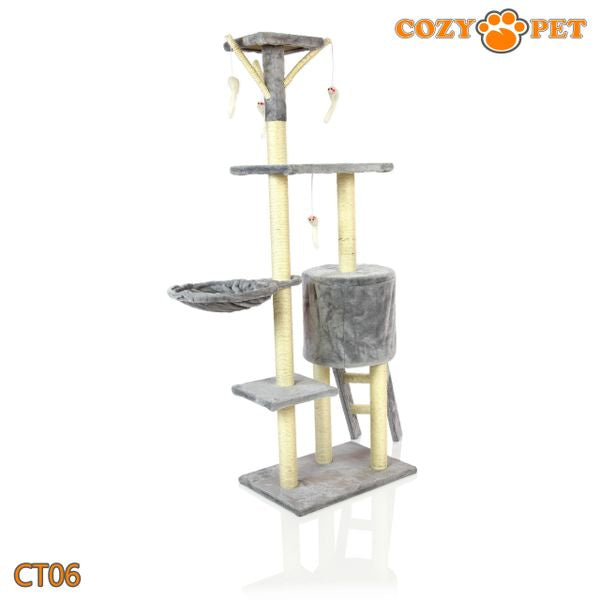 Cat Tree by Cozy Pet Deluxe Multi Level Cat Tree - CT06-Light Grey