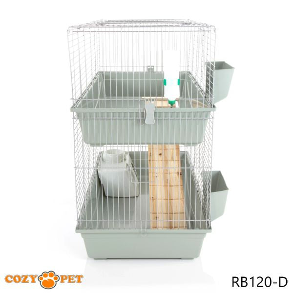 Rabbit Guinea Pig Indoor Cage 2-Tier by Cozy Pet 120cm for Rat, Chinchilla, Small Animals Hutch Model: RB120-D