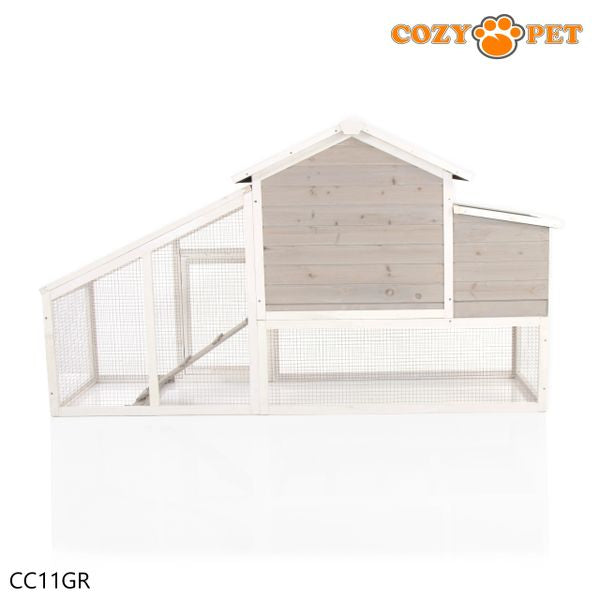 Chicken Coop Poultry Run by Cozy Pet in Grey Rabbit Hutch Model CC11GR