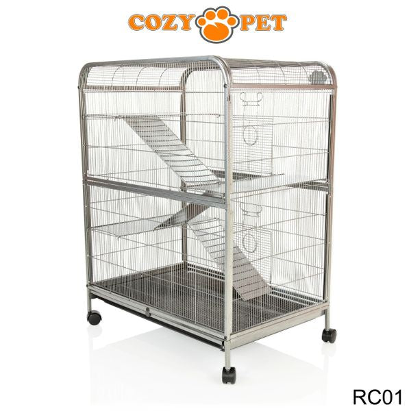 Rodent Cage for Rat, Chinchilla, Degu, Ferret by Cozy Pet 9mm Narrow Bar Spacing Model RC01