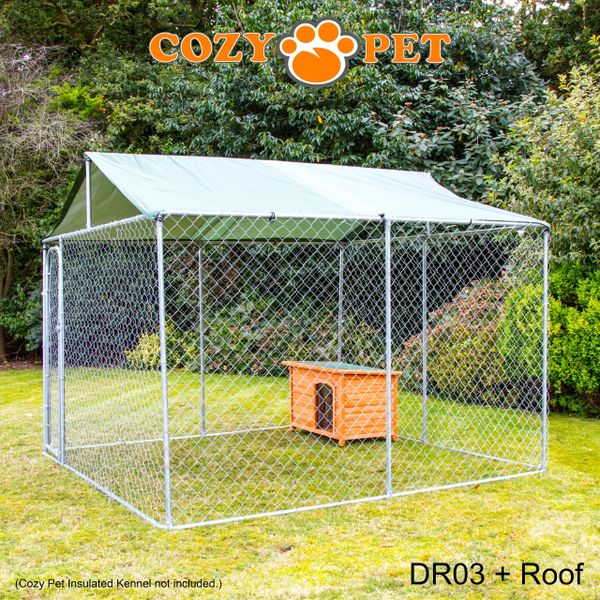 Dog Run by Cozy Pet with Roof 10ft x 10ft Model DR03 + Roof