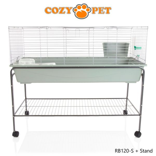 Rabbit Guinea Pig Indoor Cage with Stand by Cozy Pet 120cm for Rat, Chinchilla, Small Animals Hutch Model: RB120-S + RB120-ST