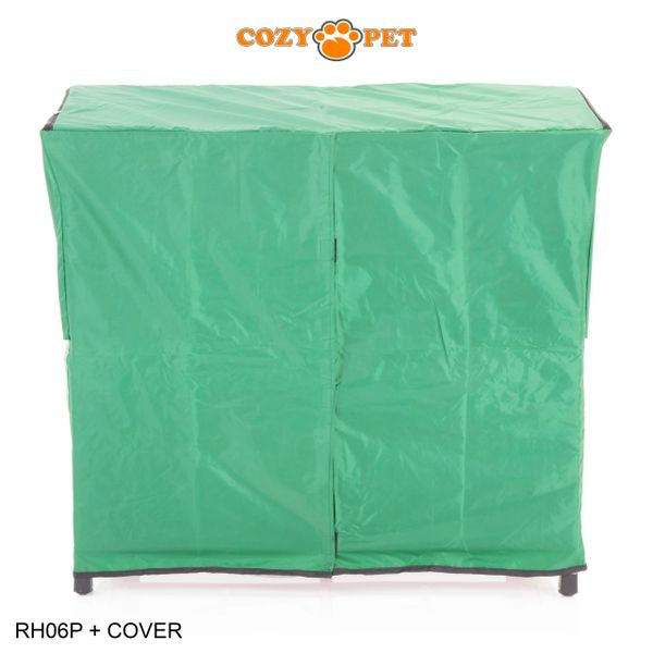 Rabbit Hutch 3ft with Cover by Cozy Pet - Pink - RH06P + RH06C