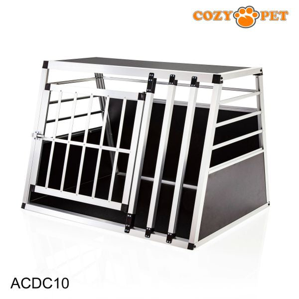 Aluminium Car Dog Cage by Cozy Pet Travel Puppy Crate Pet Carrier Transport NEW ACDC10 - RET - Customer Return 45% Discount.