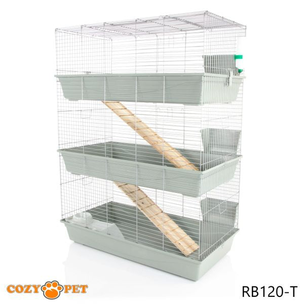 Rabbit Guinea Pig Indoor Cage 3-Tier by Cozy Pet 120cm for Rat, Chinchilla, Small Animals Hutch Model: RB120-T