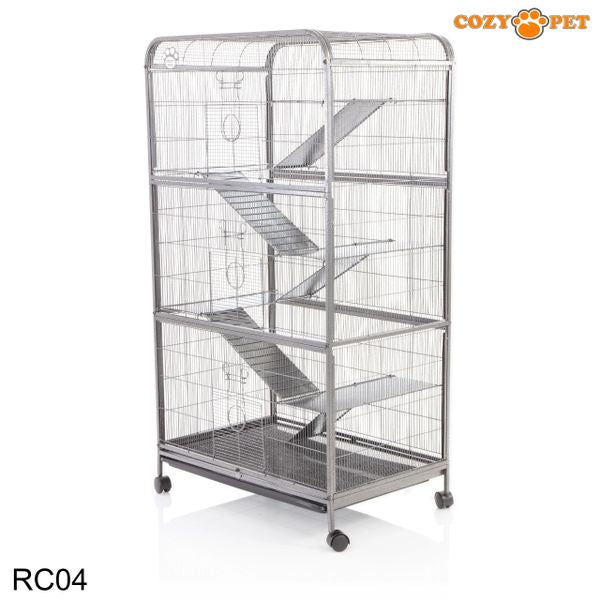 Rodent Cage for Rat, Chinchilla, Degu, Ferret by Cozy Pet 9mm Narrow Bar Spacing Model RC04