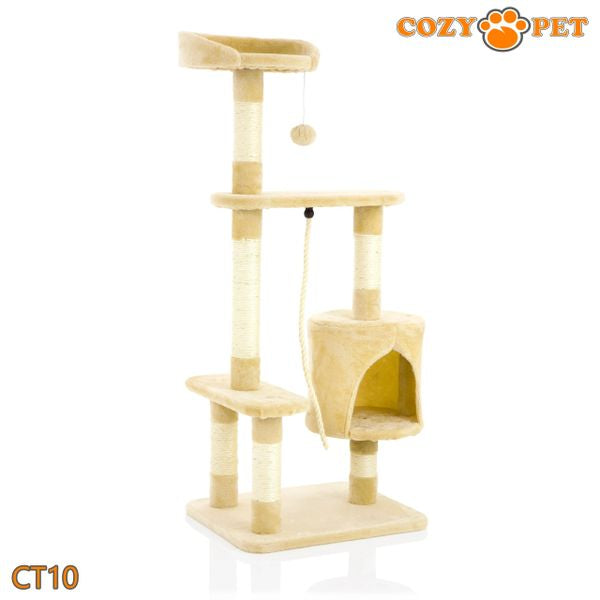 Cat Tree by Cozy Pet Deluxe Multi Level Cat Tree in Beige - CT10-Beige