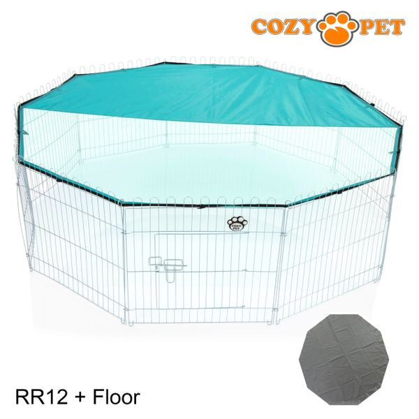 Rabbit Run 10 Panel Playpen with Sunshade and Floor by Cozy Pet Model RR12 + Floor