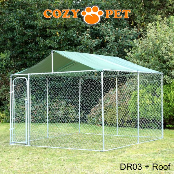 Dog Run by Cozy Pet with Roof 10ft x 10ft Model DR03 + Roof