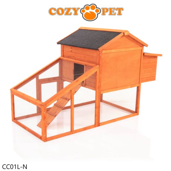 Chicken Coop, New L Size, by Cozy Pet Poultry Hen House Rabbit Hutch Model CC01L-N