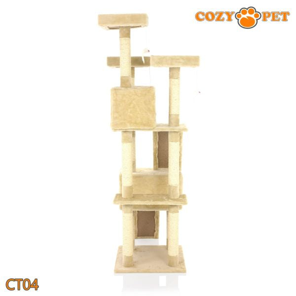 Cat Tree by Cozy Pet Large Deluxe Multi Level Cat Tree - CT04-Beige